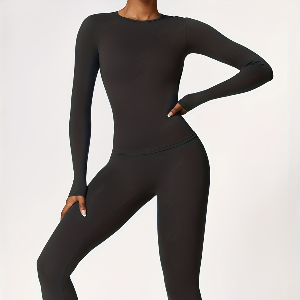 Winter Clothing Outdoor - Dar kesim yoga kıyafeti ince uzun