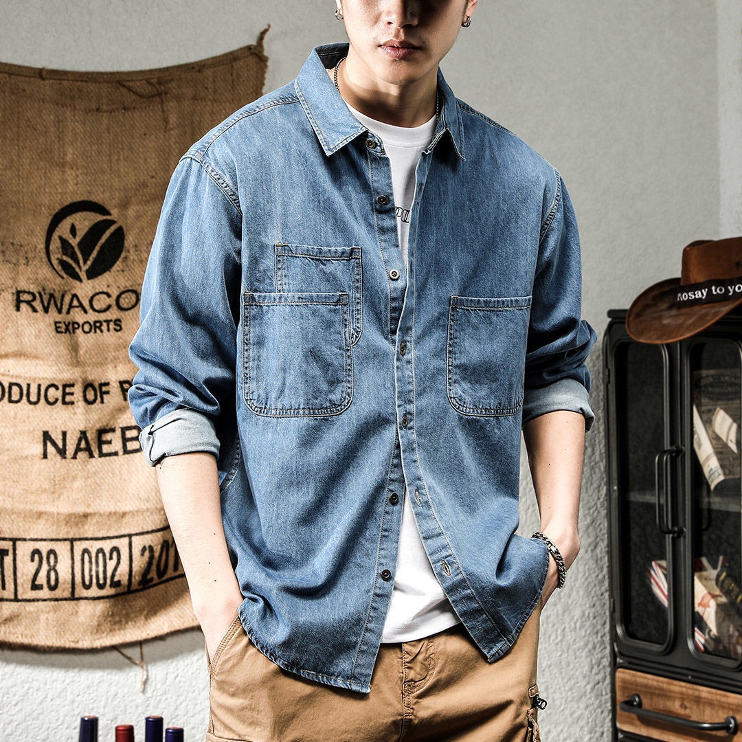 Winter Clothing Stores - Bahar Ruffian Yakışıklı Denim İşlemeli Uzun