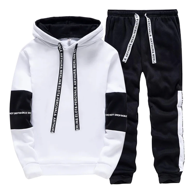 Winter Clothing Outdoor - Erkekler İçin Günlük Kapüşonlu Eşofman Takımı