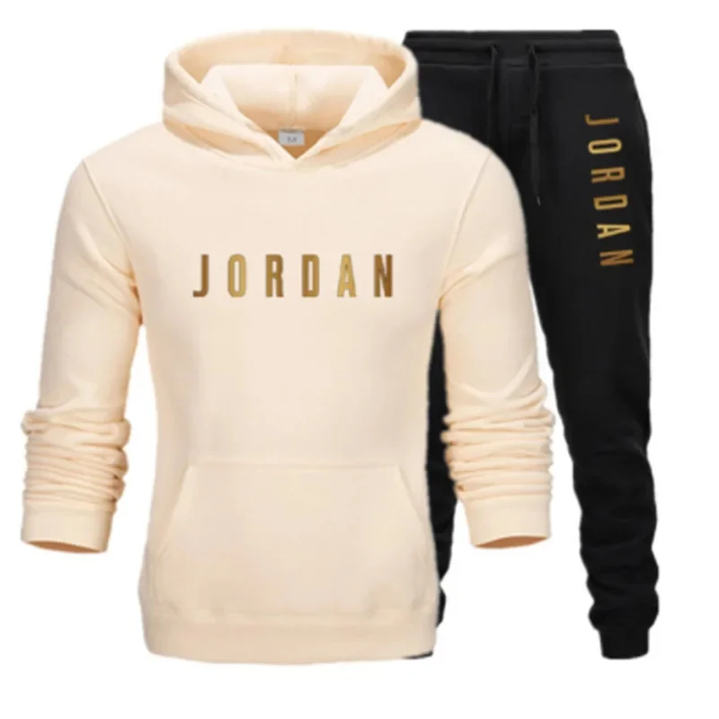 Winter Clothing Stores - Erkek baskılı spor takım elbise, kapüşonlu