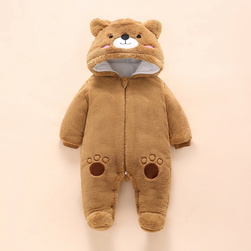 Winter Clothing 1 Year Old - 0-12M bebek tulum sevimli ayı yürümeye
