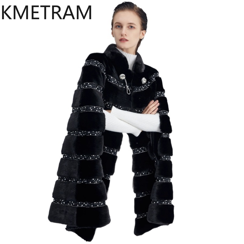 Quality Winter Clothing Jacket - %100 Doğal Vizon Kürk Ceket Kadın