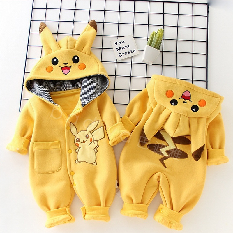 Winter Clothing 1 Year Old - Karikatür Cep Canavarları Bebek Pijama Yenidoğan