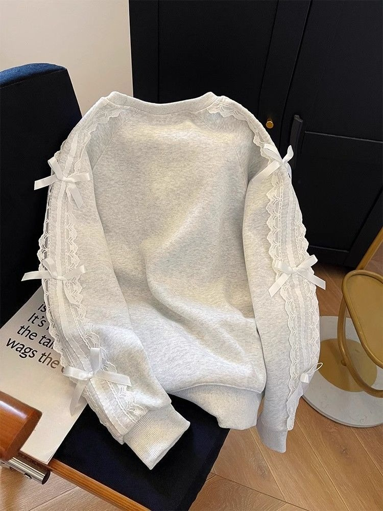 Winter Clothing Essential - Yuvarlak Yaka İncili Kadın Sweatshirtleri 2025